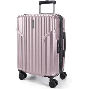 BAGSMART Carry On Luggage 22x14x9 Airline Approved, luggage with Spinner Wheels, 20 Inch Expandable Hardside Carry On Suitcase with TSA Lock Rolling Travel suitcase Carry-On, Pink Lavender(Pink Lavender)