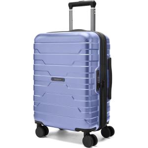 BAGSMART Carry On Luggage 22x14x9 Airline Approved with Spinner Wheels,Lightweight 20 Inch Luggage with TSA Lock,Expandable Hard Shell Carry On Suitcases for Men Women,Dark Blue(Slate Blue)