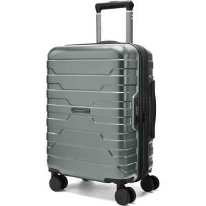 BAGSMART Carry On Luggage 22x14x9 Airline Approved with Spinner Wheels,Lightweight 20 Inch Luggage with TSA Lock,Expandable Hard Shell Carry On Suitcases for Men Women,Dark Blue(Olive)
