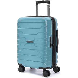 BAGSMART Carry On Luggage 22x14x9 Airline Approved with Spinner Wheels,Lightweight 20 Inch Luggage with TSA Lock,Expandable Hard Shell Carry On Suitcases for Men Women,Dark Blue(Teal Blue)