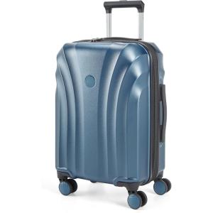 BAGSMART Carry On Luggage 22x14x9 Airline Approved with TSA Lock, Expandable Hard Shell Suitcase with Spinner Wheels, Lightweight 20 Inch Travel Rolling Carry-On Luggage, Light Blue(Light Blue)