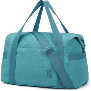 BAGSMART Large Gym Bag with Yoga Mat Buckle, Weekender Overnight Bag for Women, Travel Duffle Bag for Travel Essentials, Carry On Tote Bag Hospital Bag for Labor and Delivery(Lake Blue)