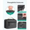BAGSMART Electronics Organizer Travel Case, Cord Organizer Travel Cable Bag for Tech Accessories (Black)