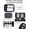 BAGSMART Electronics Organizer Travel Case, Cord Organizer Travel Cable Bag for Tech Accessories (Black)