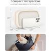 BAGSMART Electronics Organizer Travel Case, Cord Organizer for Women, Travel Cable Bag (Black)(A-Double Layer Beige)