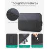BAGSMART Electronics Travel Organizer Case for 10.2 Inch Tablets, Tech Pouch Essentials for Power Bank, SD Cards, Cord and Cable Storage Bag, Black(Black)