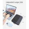 BAGSMART Electronics Travel Organizer Case for 10.2 Inch Tablets, Tech Pouch Essentials for Power Bank, SD Cards, Cord and Cable Storage Bag, Black(Grey)