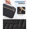 BAGSMART Electronics Travel Organizer, Portable Tech Accessories Cord Storage Case for Charging Cables, Black(Single Layer-Black)