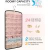 BAGSMART Hanging Jewelry Organizer, Necklace Holder Anti-tangle Earrings Rings Hanger with 20 Jewelry Bags Travel Storage Roll with Pockets Hang on Closet, Wall, Door,1 Piece, Large, Black(Black)