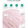 BAGSMART Travel Jewelry Case Jewelry Organizer Storage Roll Rings Necklaces Earrings Bracelets Brooches Watch Large Portable Light Pink(A-Nude Pink)