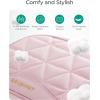 BAGSMART Travel Jewelry Case Jewelry Organizer Storage Roll Rings Necklaces Earrings Bracelets Brooches Watch Large Portable Light Pink(B–Light Pink)