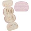 BAGSMART Travel Jewelry Case Jewelry Organizer Storage Roll Rings Necklaces Earrings Bracelets Brooches Watch Large Portable Light Pink(A-Light Pink)