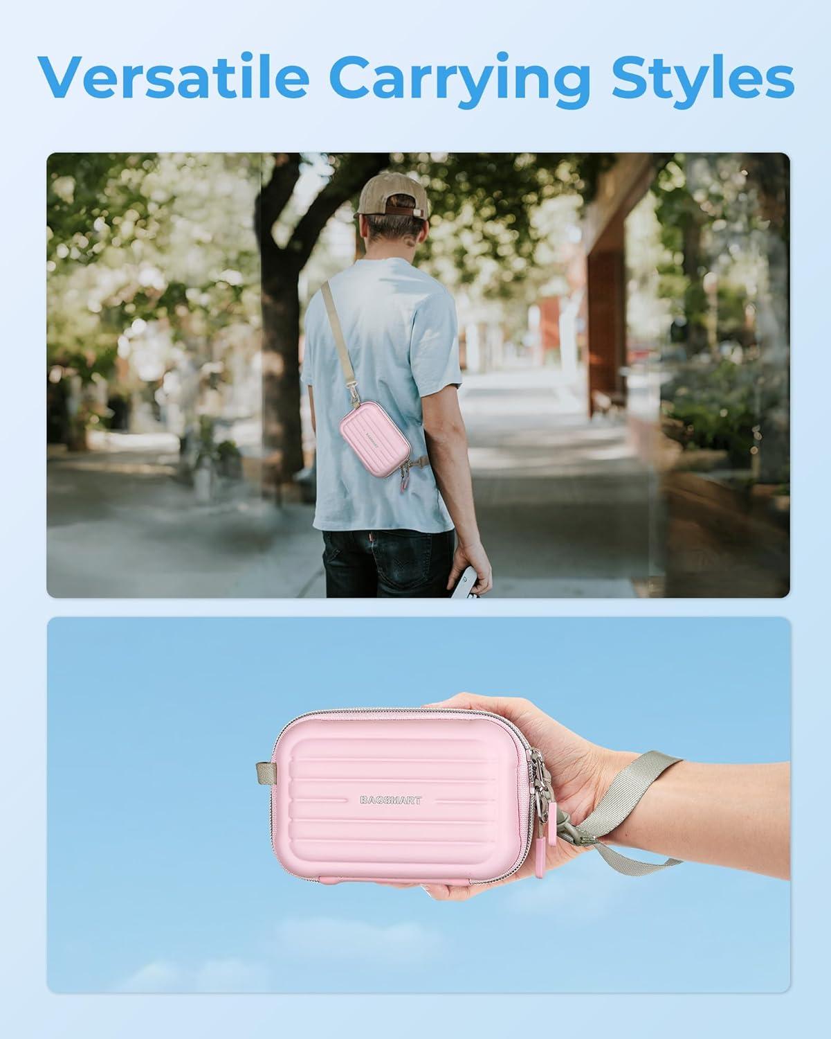 image:imageBAGSMART Digital Camera Case Lightweight Kids Camera Case Compatible with GoopowMgaoloCIMELRSeckton Kids Camera Toys and Children Digital Video Camera Best Christmas and Birthday Gifts BlueBaby Pink
