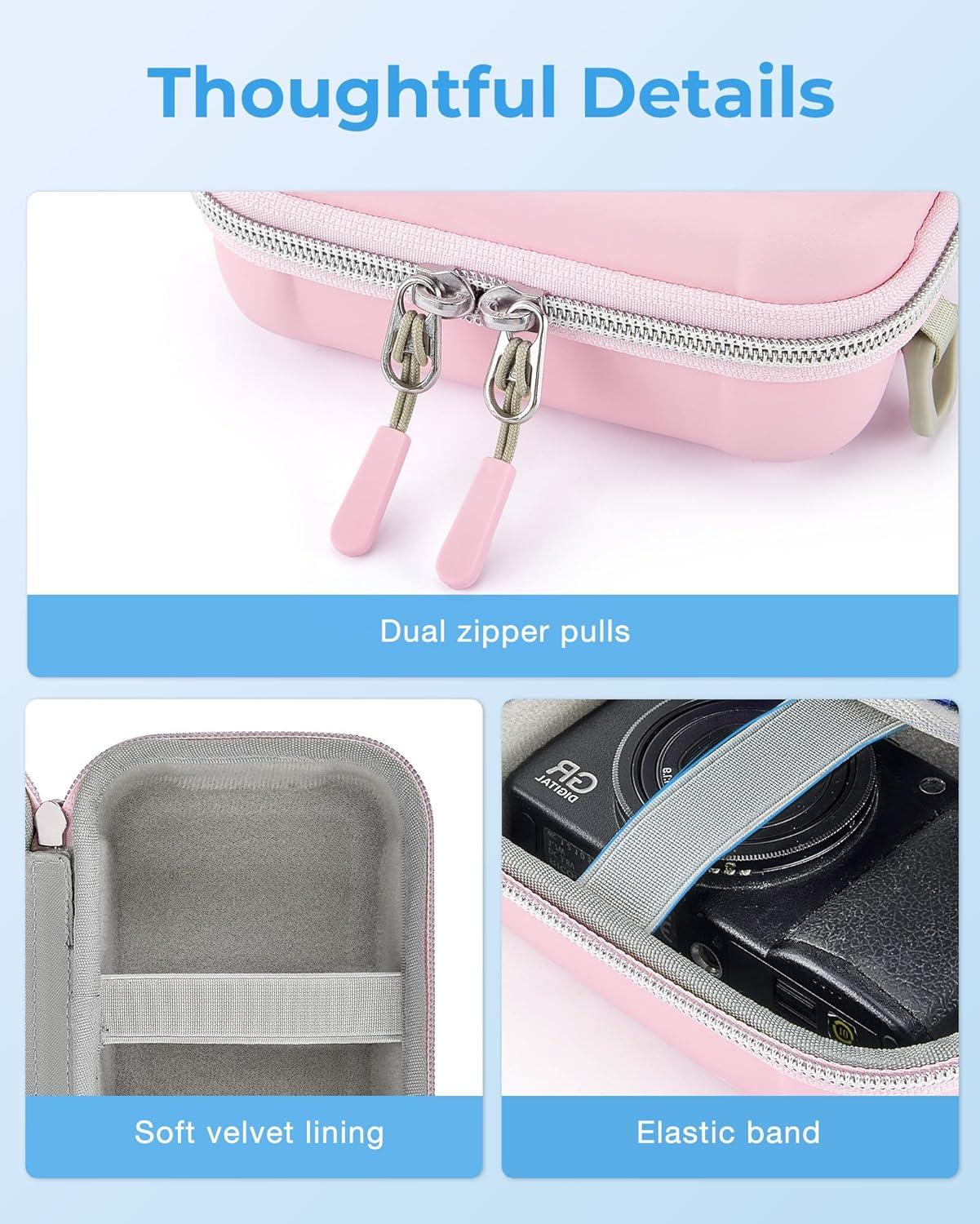 image:imageBAGSMART Digital Camera Case Lightweight Kids Camera Case Compatible with GoopowMgaoloCIMELRSeckton Kids Camera Toys and Children Digital Video Camera Best Christmas and Birthday Gifts BlueBaby Pink