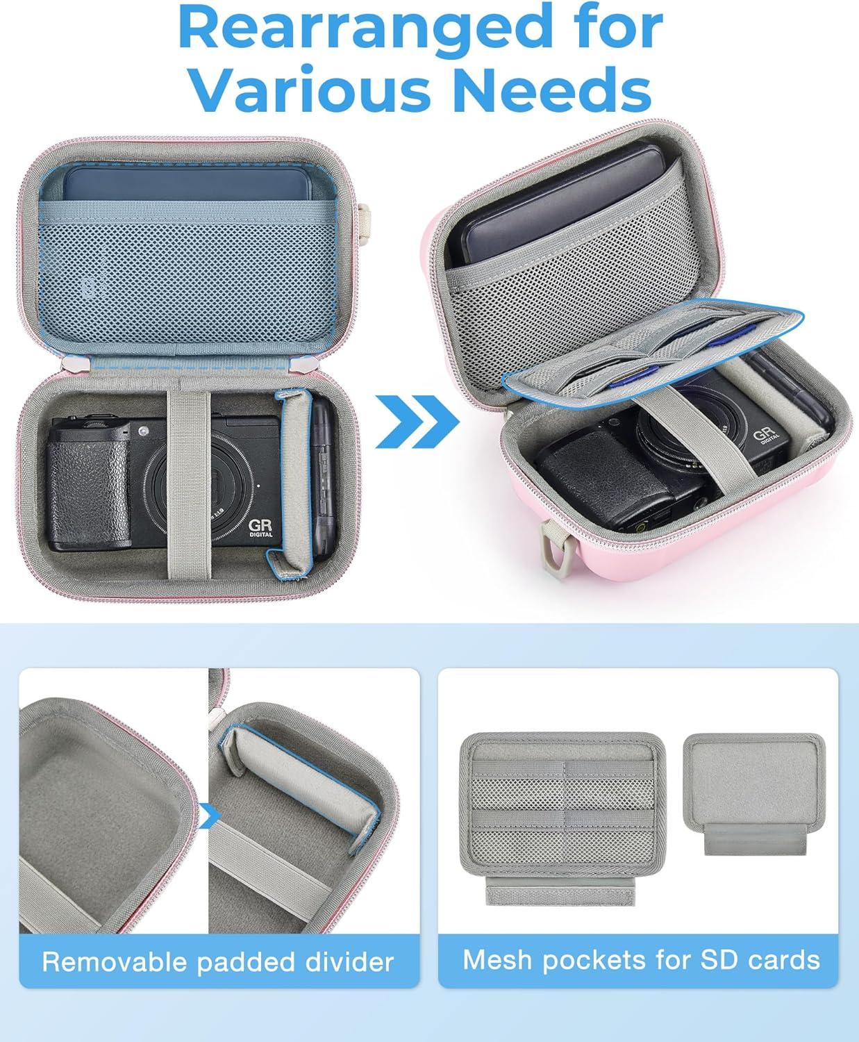image:imageBAGSMART Digital Camera Case Lightweight Kids Camera Case Compatible with GoopowMgaoloCIMELRSeckton Kids Camera Toys and Children Digital Video Camera Best Christmas and Birthday Gifts BlueBaby Pink