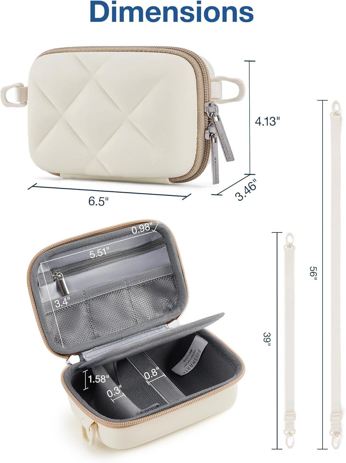 image:imageBAGSMART Digital Camera Case Protective amp Lightweight Camera Case with 2 Carrying Ways Waterproof amp Shockproof Small Camera Bag for Canon PowerShot G7X Mark IIIIISony DSCW800DSCW830 BeigeCamel