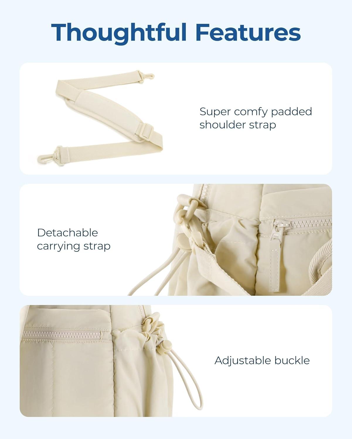image:imageBAGSMART Gym Bag for Women Duffle Bag for Travel with Wet Pocket Lightweight Carry on Weekender Duffel Water ResistantGray