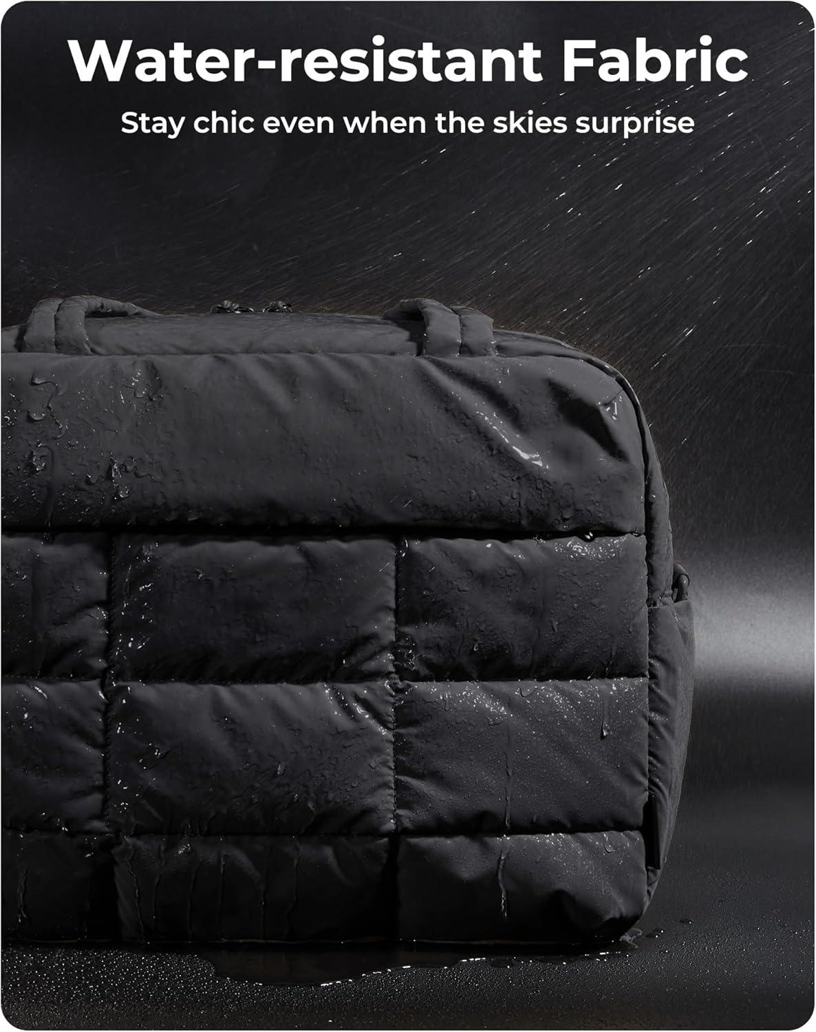 image:imageBAGSMART Small Gym Bag for Women 23L Carry on Travel Duffle Waterresistant Dance Bag with Shoe Compartment BlackBlack