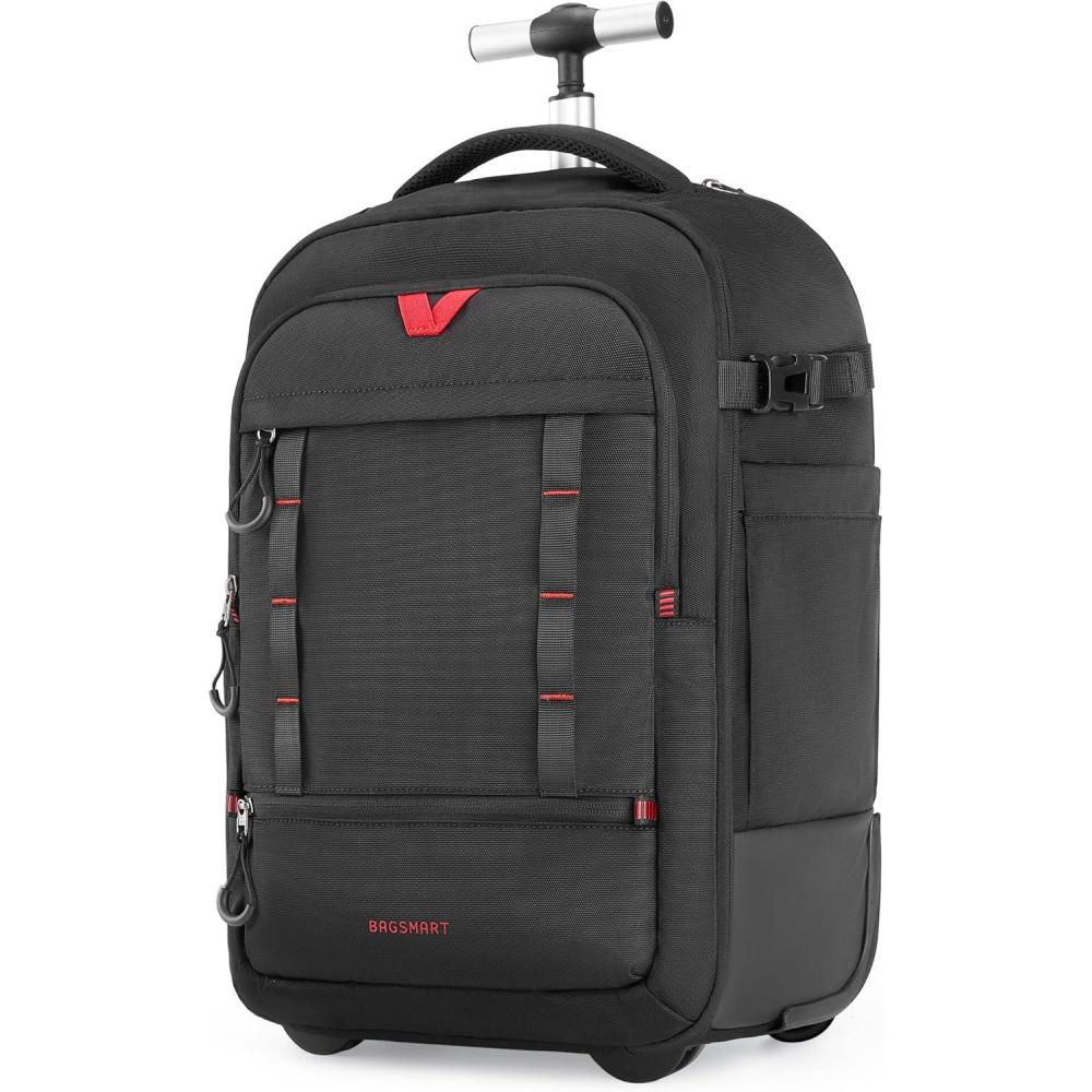 image:imageBAGSMART Camera Bag for Photographers Professional Camera Bag Fits up to 156 Laptop DSLRDronesTripod Camera Case with Rain Cover GreyBlack