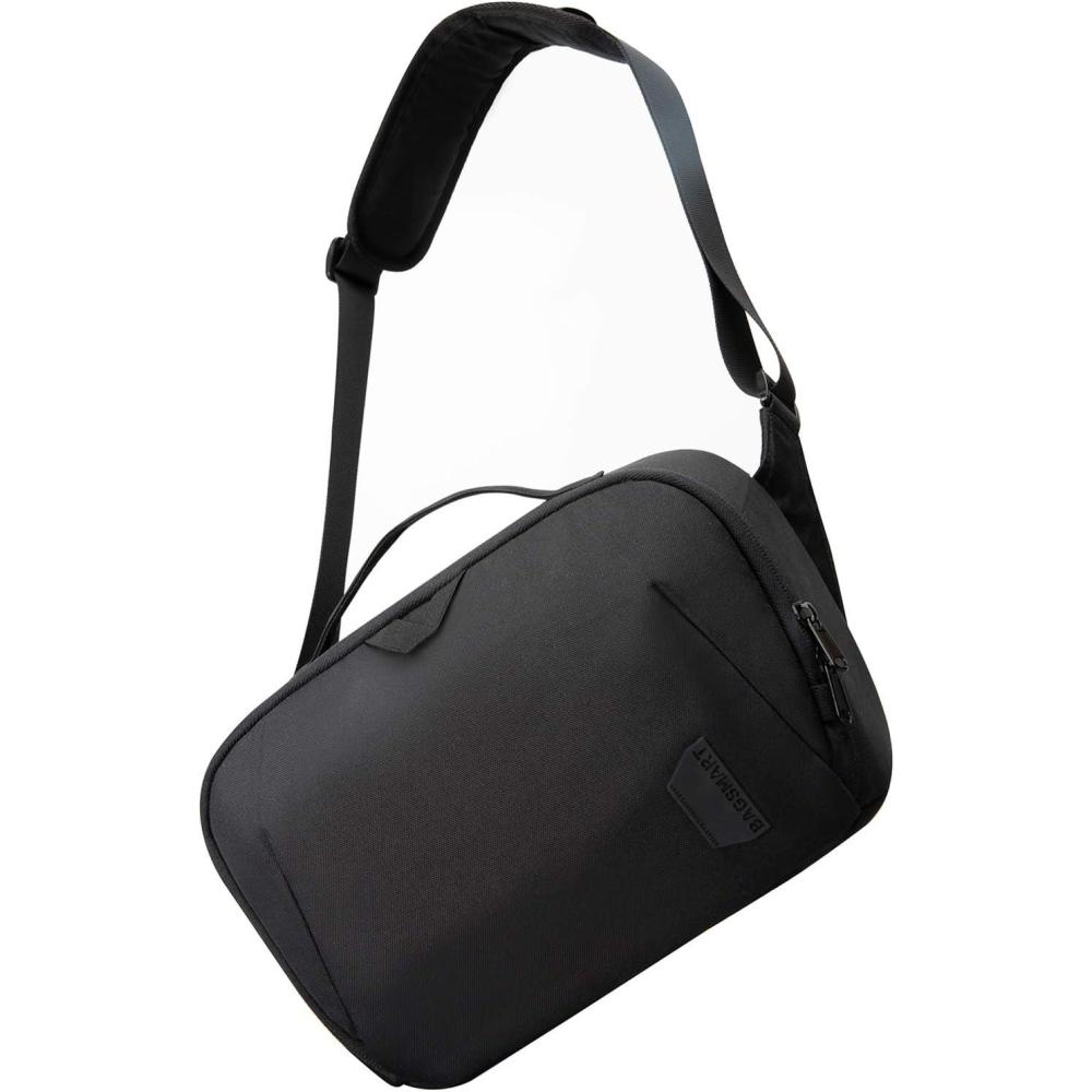 image:imageBAGSMART DSLR Camera Bag Waterproof Crossbody Camera Case with Padded Shoulder Strap AntiTheft Bag PinkBlack
