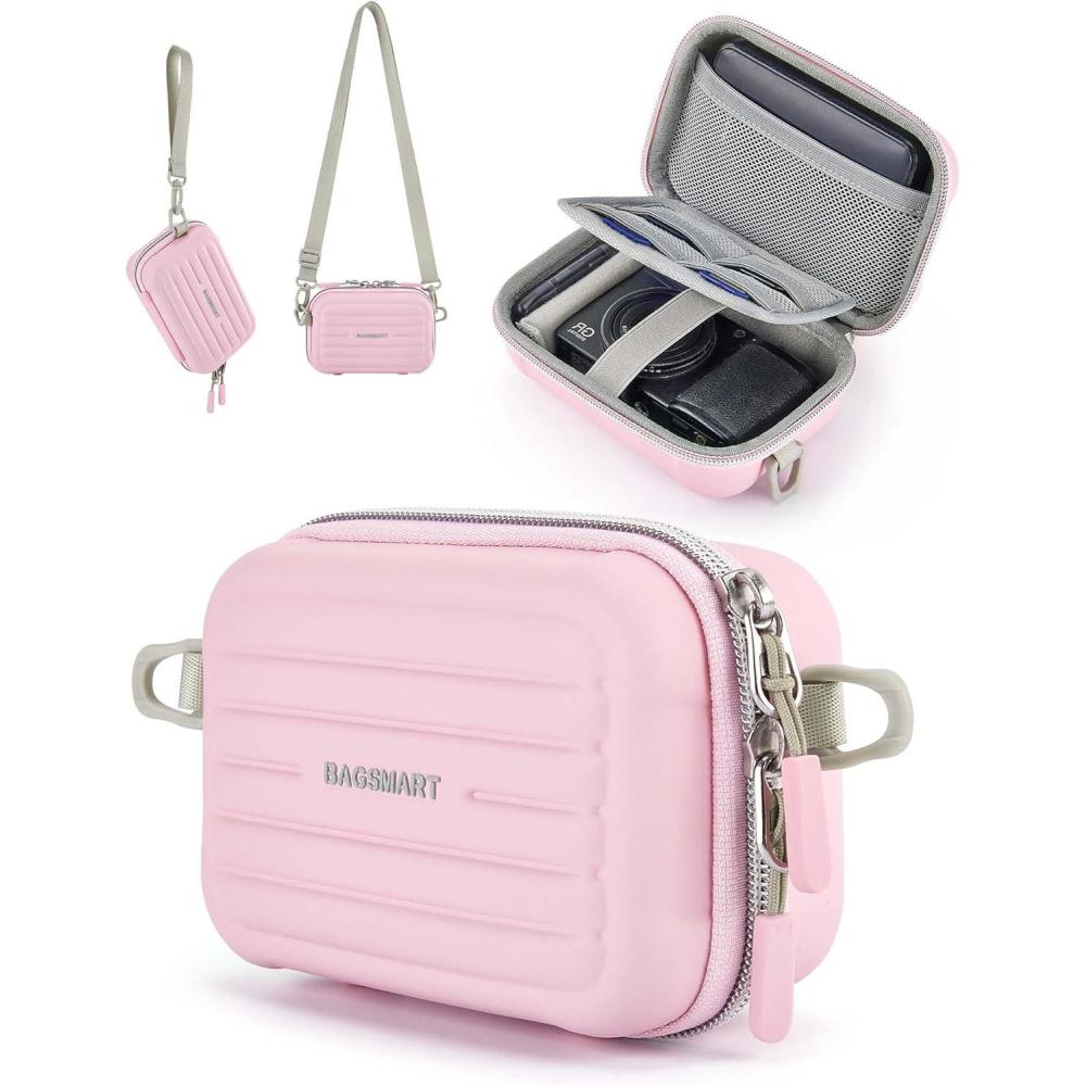 image:imageBAGSMART Digital Camera Case Lightweight Kids Camera Case Compatible with GoopowMgaoloCIMELRSeckton Kids Camera Toys and Children Digital Video Camera Best Christmas and Birthday Gifts BlueBaby Pink