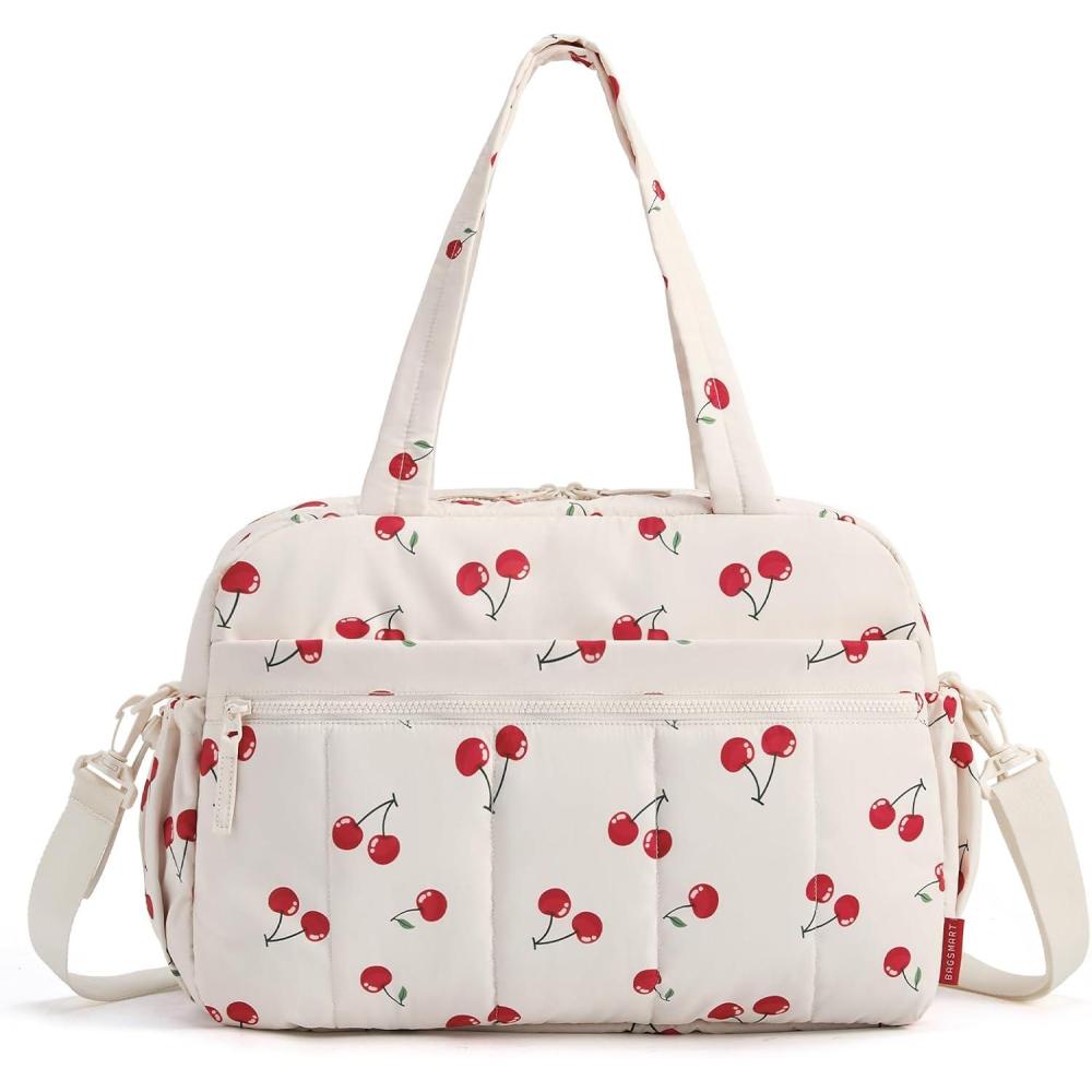 image:imageBAGSMART Gym Bag for Women Duffle Bag for Travel with Wet Pocket Lightweight Carry on Weekender Duffel Water ResistantCherry Pop