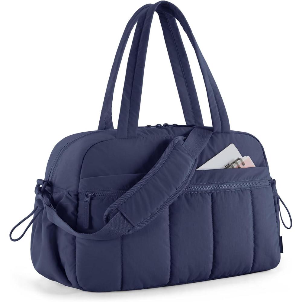 image:imageBAGSMART Gym Bag for Women Duffle Bag for Travel with Wet Pocket Lightweight Carry on Weekender Duffel Water ResistantNavy Blue