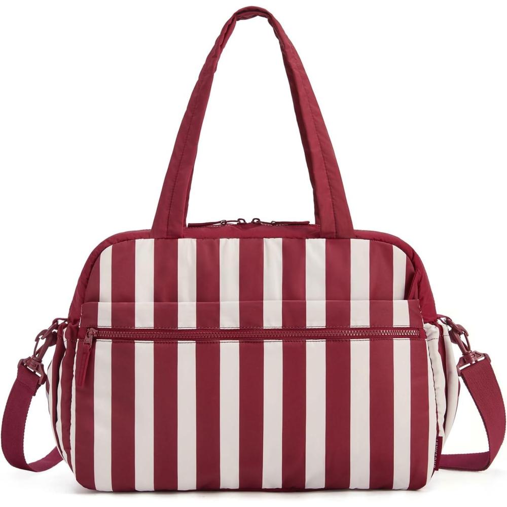 image:imageBAGSMART Gym Bag for Women Duffle Bag for Travel with Wet Pocket Lightweight Carry on Weekender Duffel Water ResistantPeppermint Candy