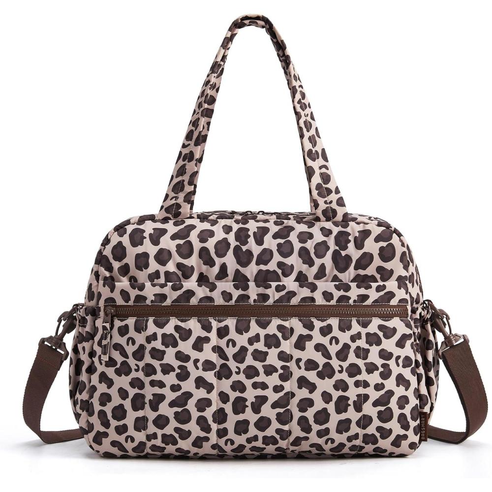 image:imageBAGSMART Gym Bag for Women Duffle Bag for Travel with Wet Pocket Lightweight Carry on Weekender Duffel Water ResistantTwilight Leopard