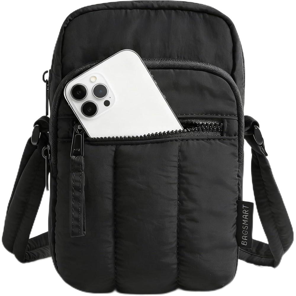 image:imageBAGSMART Small Crossbody Bags for Women Mini Cell Phone Cross body Purses Travel Wallet with RFID Blocking Card SlotsBblack