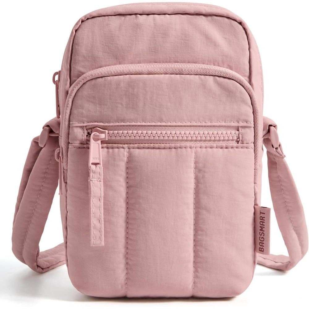 image:imageBAGSMART Small Crossbody Bags for Women Mini Cell Phone Cross body Purses Travel Wallet with RFID Blocking Card SlotsDdark Pink