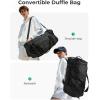 BAGSAMRT 60L Foldable Duffle Bag for Travel, Large Travel Duffel Bag for Men, 4 in 1 Travel Backpack, Carry on Weekender Bag, Black(Army Green)