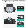BAGSAMRT 60L Foldable Duffle Bag for Travel, Large Travel Duffel Bag for Men, 4 in 1 Travel Backpack, Carry on Weekender Bag, Black(Gray)
