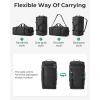 BAGSAMRT 60L Foldable Duffle Bag for Travel, Large Travel Duffel Bag for Men, 4 in 1 Travel Backpack, Carry on Weekender Bag, Black(Gray)