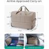 BAGSMART 42L Rolling Duffle Bag with Wheels, Carry On Bag Duffel Bag for Travel, Wet Pocket Duffle Bag with Wheels and Handle, Brown(A-Black)