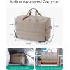 BAGSMART 42L Rolling Duffle Bag with Wheels, Carry On Bag Duffel Bag for Travel, Wet Pocket Duffle Bag with Wheels and Handle, Brown(A-Pink)