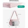 BAGSMART Anti Theft Crossbody Bags for Women Travel Purse, Medium Quilted Puffy cross body bag, Handbags Shoulder Purses, Baby Pink-medium(Brown-1)