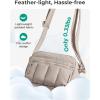 BAGSMART Anti Theft Crossbody Bags for Women Travel Purse, Medium Quilted Puffy cross body bag, Handbags Shoulder Purses, Baby Pink-medium(Purple)