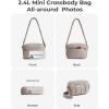 BAGSMART Anti Theft Crossbody Bags for Women Travel Purse, Medium Quilted Puffy cross body bag, Handbags Shoulder Purses, Baby Pink-medium(Purple)
