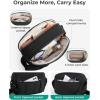 BAGSMART Anti Theft Crossbody Bags for Women Travel Purse, Medium Quilted Puffy cross body bag, Handbags Shoulder Purses, Black-medium(Black)