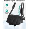 BAGSMART Anti Theft Crossbody Bags for Women Travel Purse, Medium Quilted Puffy cross body bag, Handbags Shoulder Purses, Black-medium(Black)