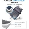 BAGSMART Camera Backpack, Expandable DSLR SLR Camera Bags for Photographers, Photography Travel Backpack with 15.6″ Laptop Compartment, Rain Cover & Tripod Holder, Black(Grey)