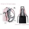 BAGSMART Camera Bag, DSLR SLR Camera Backpack Fits up to 15.6″ Laptop, Camera Case for Photographers with Waterproof Rain Cover, Tripod Holder, Black(Pink)