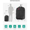 BAGSMART Camera Bag for Photographers, Professional Camera Bag Fits up to 15.6″ Laptop, DSLR/Drones/Tripod Camera Case with Rain Cover, Grey(Grey)