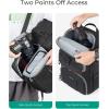 BAGSMART Camera Bag for Photographers, Professional Camera Bag Fits up to 15.6″ Laptop, DSLR/Drones/Tripod Camera Case with Rain Cover, Grey(Light Grey)