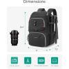 BAGSMART Camera Bag for Photographers, Professional Camera Bag Fits up to 15.6″ Laptop, DSLR/Drones/Tripod Camera Case with Rain Cover, Grey(Light Grey)