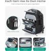 BAGSMART Camera Bag for Photographers, Professional Camera Bag Fits up to 15.6″ Laptop, DSLR/Drones/Tripod Camera Case with Rain Cover, Grey(Light Grey)