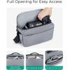 BAGSMART Camera Sling Bag, Small Camera Bags for Photographers with Tripod Holder, Waterproof DSLR/SLR/Mirrorless Camera Bags Crossbody with Rain Cover, Compatible with Canon Sony Nikon, Gray(Beige)