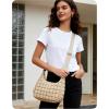 BAGSMART Crossbody Hobo Bag for Women, Quilted Puffy Purses for Women Soft Fluffy Cute Shoulder Handbag for Daily Use(B-latte Brown)