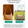 BAGSMART Crossbody Hobo Bag for Women, Quilted Puffy Purses for Women Soft Fluffy Cute Shoulder Handbag for Daily Use(B-latte Brown)